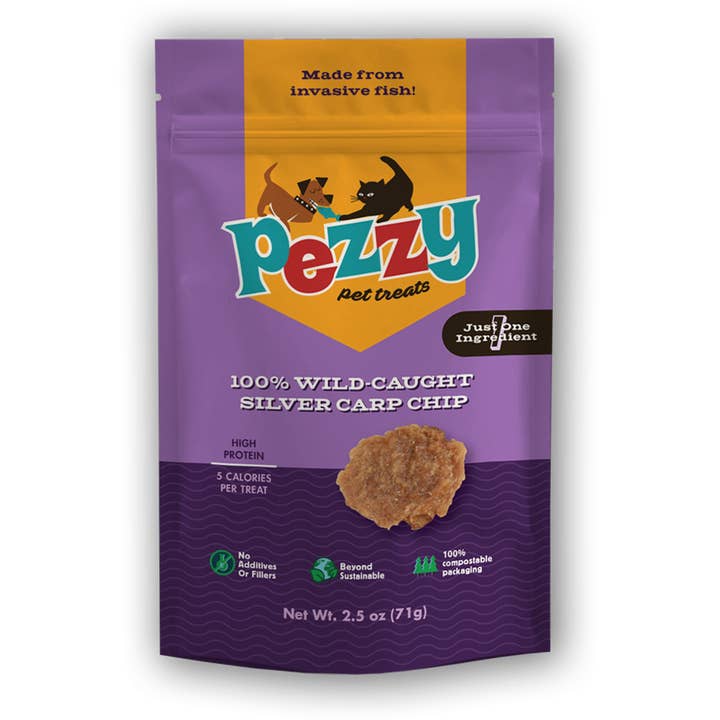 Pezzy Pets - Wholesale Pet Treats - Dog - Silver Carp Chips (Single Ingredient Dog & Cat Treats)