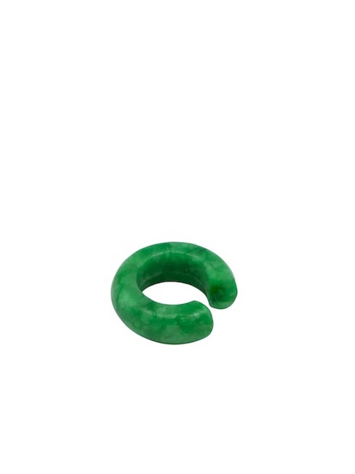 Abby — Enkele Jade Oorbel in Groen voor wholesale door seree