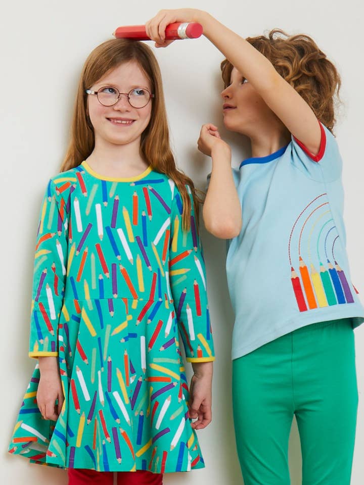 Toby Tiger - Wholesale Dress - Kids - Organic Art Print Skater Dress0