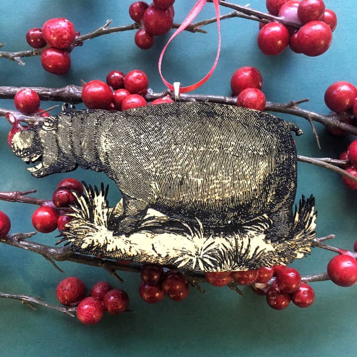 Toad Hill Farm - Wholesale Ornament - Hippo Ornament