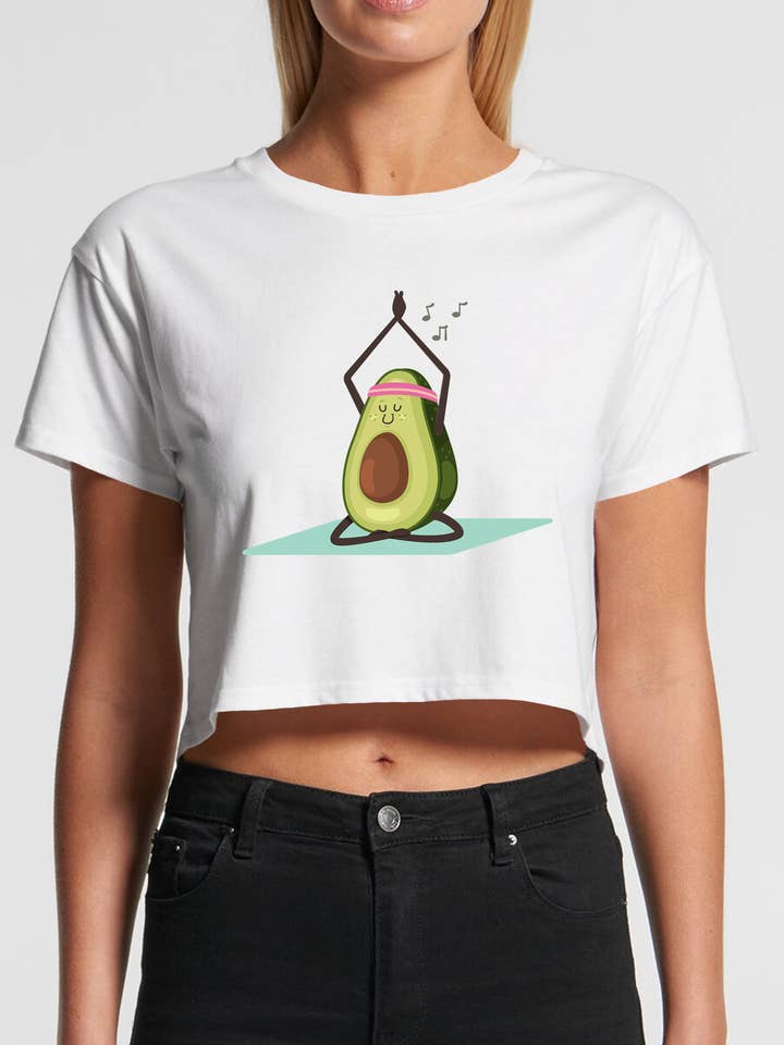 Graphic short crop - Yoga for wholesale by PINK NABI