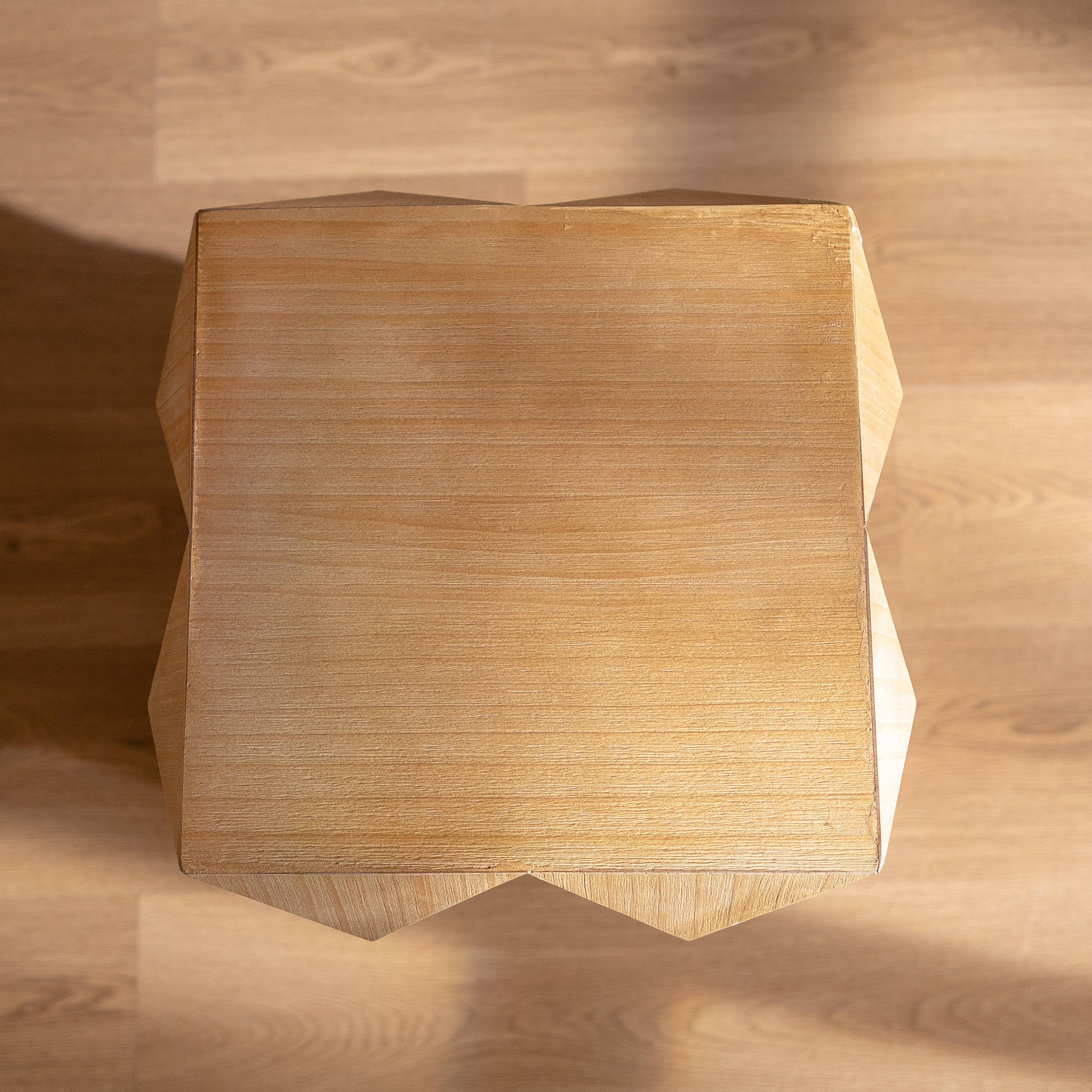 HOMYCASA DESIGN INC - Wholesale Side Table - Crema Modern Geometric Wood Side Table Natural End Table8