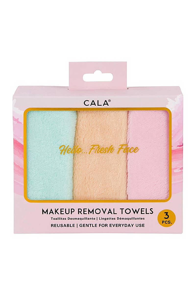 PINEAPPLE Beauty - Wholesale Makeup Remover - CALA 76114 Makeup Cleansing 3 pcs Facial Towels - 6 Set