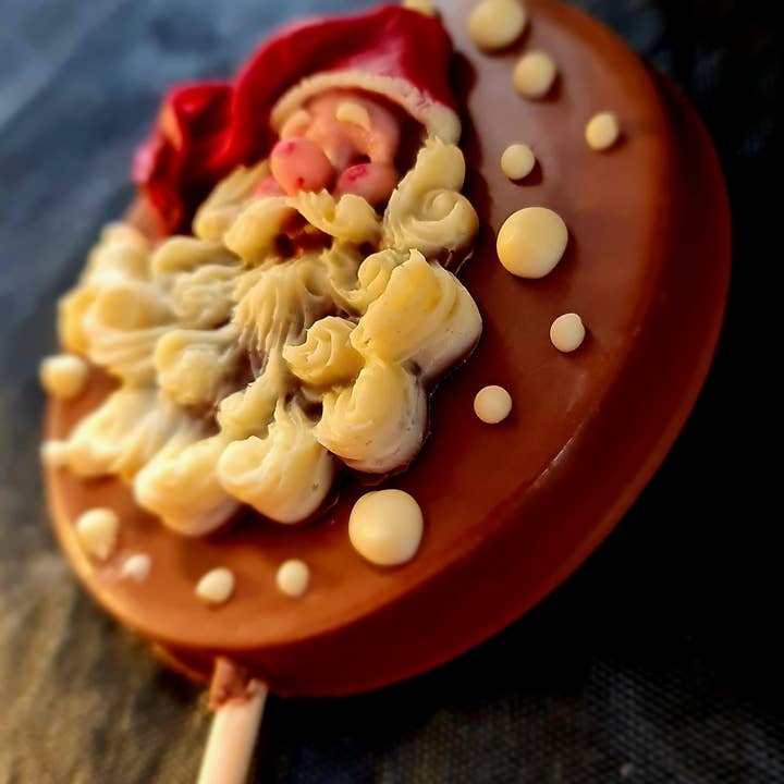 Cwtsh Chocolate - Wholesale Chocolate - Large Father Christmas Lollipop2