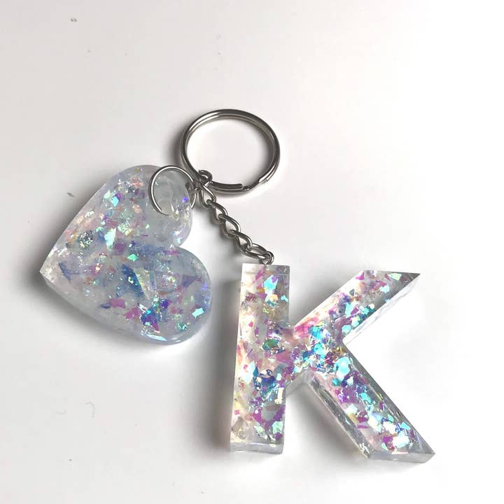 Icy Glitter Keychain Letter for wholesale by Shop Drip Express