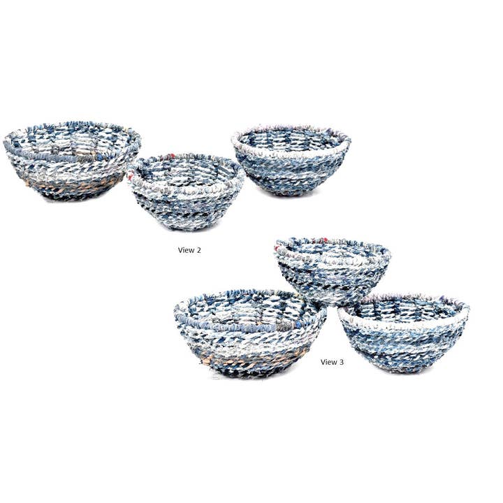 India Handicrafts Inc - Wholesale Basket - Iron Jeans Storage Basket Set3