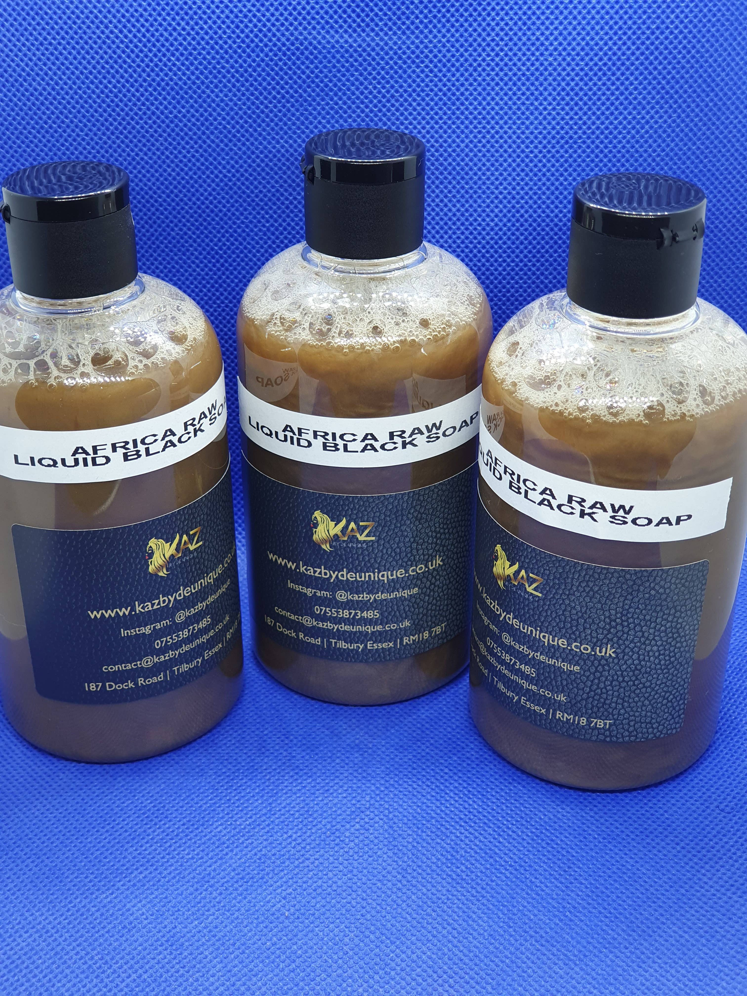 Kaz by De Unique Limited - Wholesale Body wash/shower gel - Organic liquid black soap2
