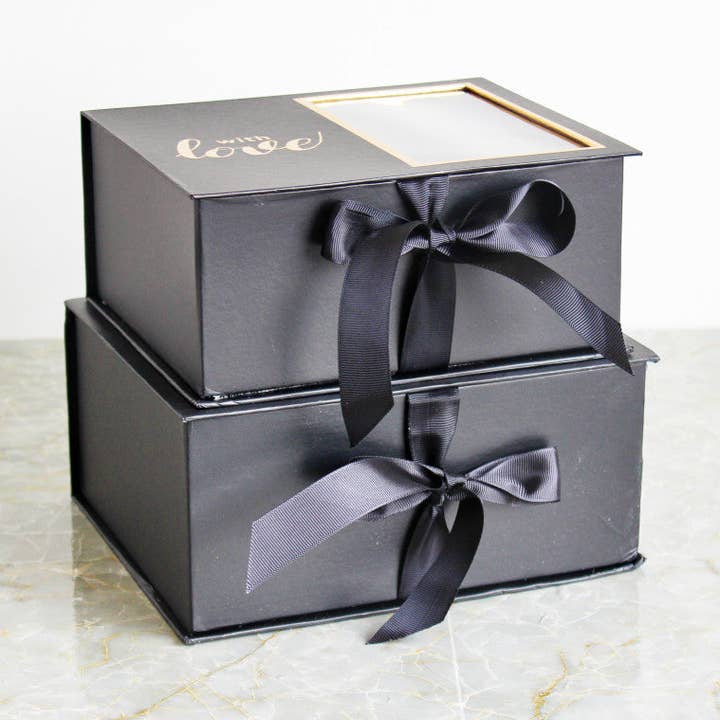 Two Sections Square Flower Gift box for wholesale by Elegant Design Supply