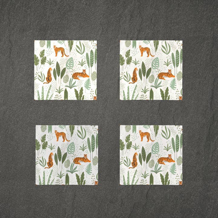 Sam and Zoey - Vendita all'ingrosso Sottobicchiere - Sottobicchiere in tessuto: Jungle Tiger1