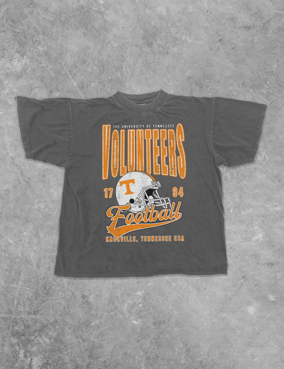 The Clandestine Underground - Vendita all'ingrosso Maglietta serigrafata - Unisex - Maglietta in Cotone Vintage Tennessee Volunteers Football1