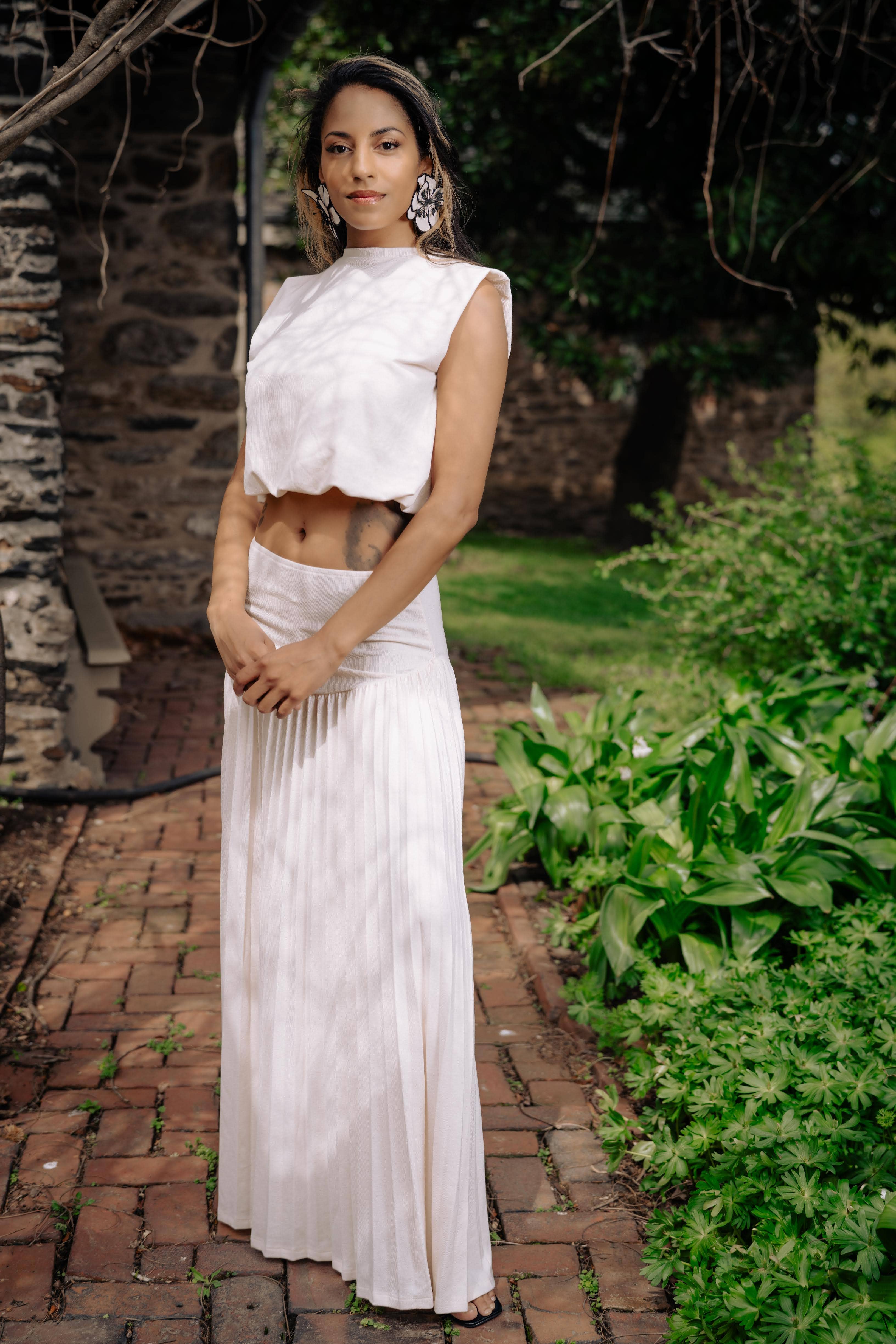 Nina Cheyenne Apparel - Wholesale Top & Skirt Set - Women's - The Zora Skirt Set - Desert Cream2