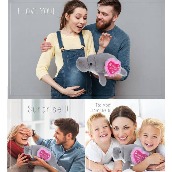 Cota Global - Wholesale Stuffed/Plush Toy - Kids & Baby - Plush Mother's Day Heart Wild Collection Grey Manatee3