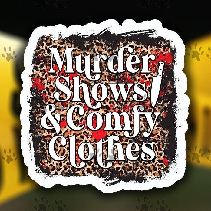 Vinyl Decal Sticker - Crime Shows & Comfy Clothes for wholesale by The Red Otter