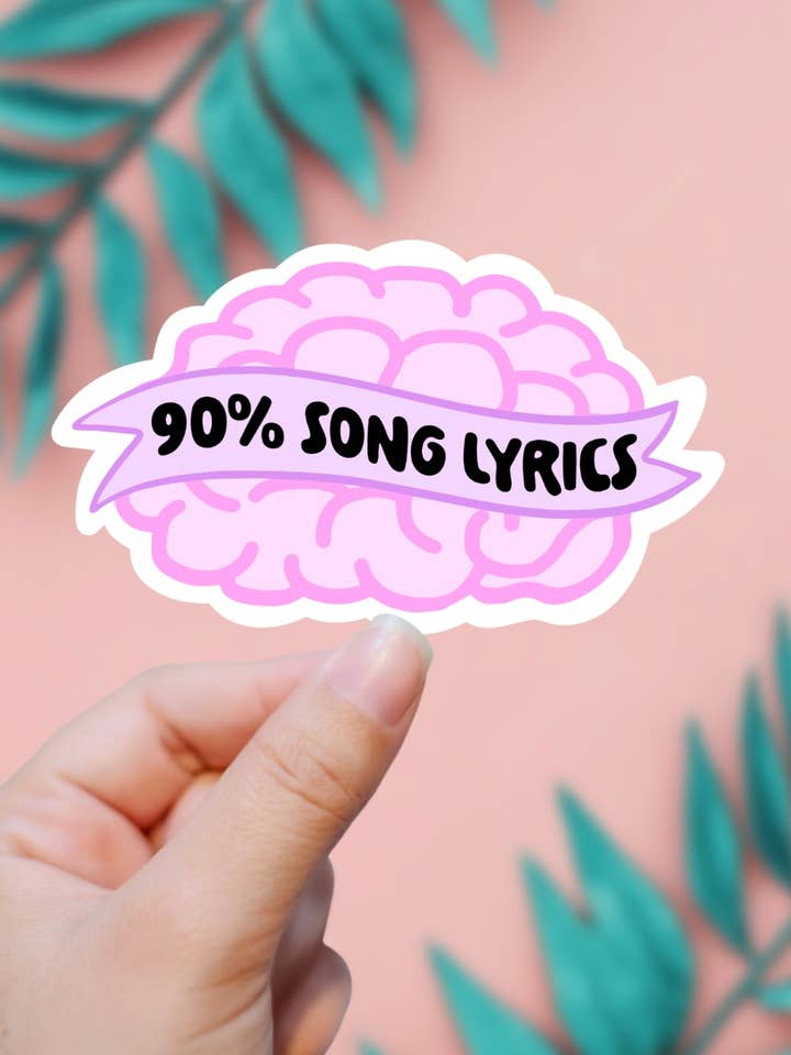 90% Song Lyrics Sticker for wholesale by EnchantingSunshine