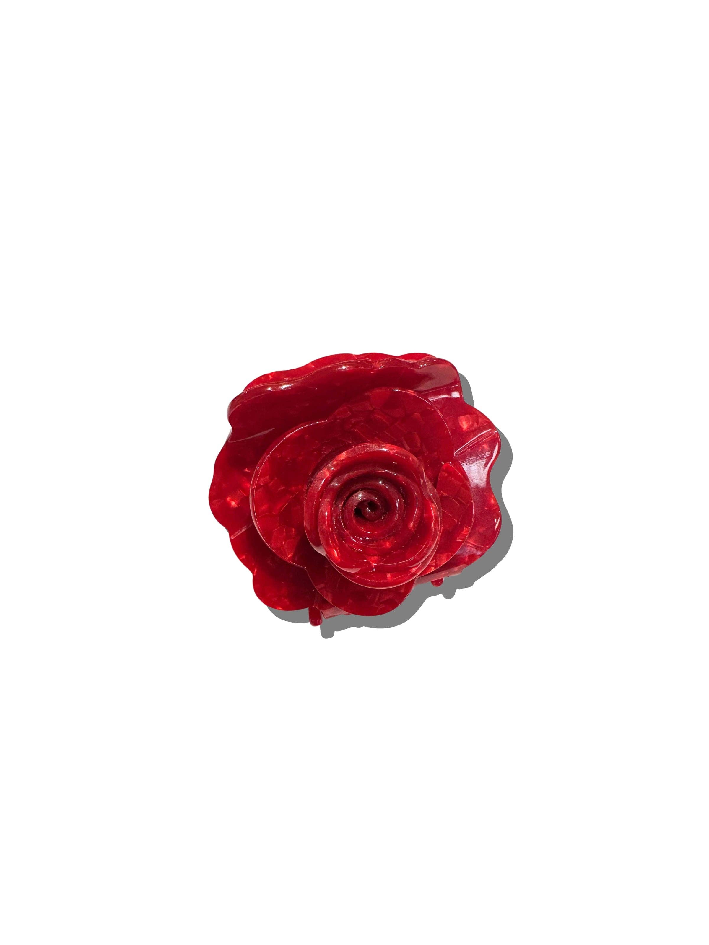 Red Handmade Origami Rose Flower Claw Hair Clip for wholesale on Faire