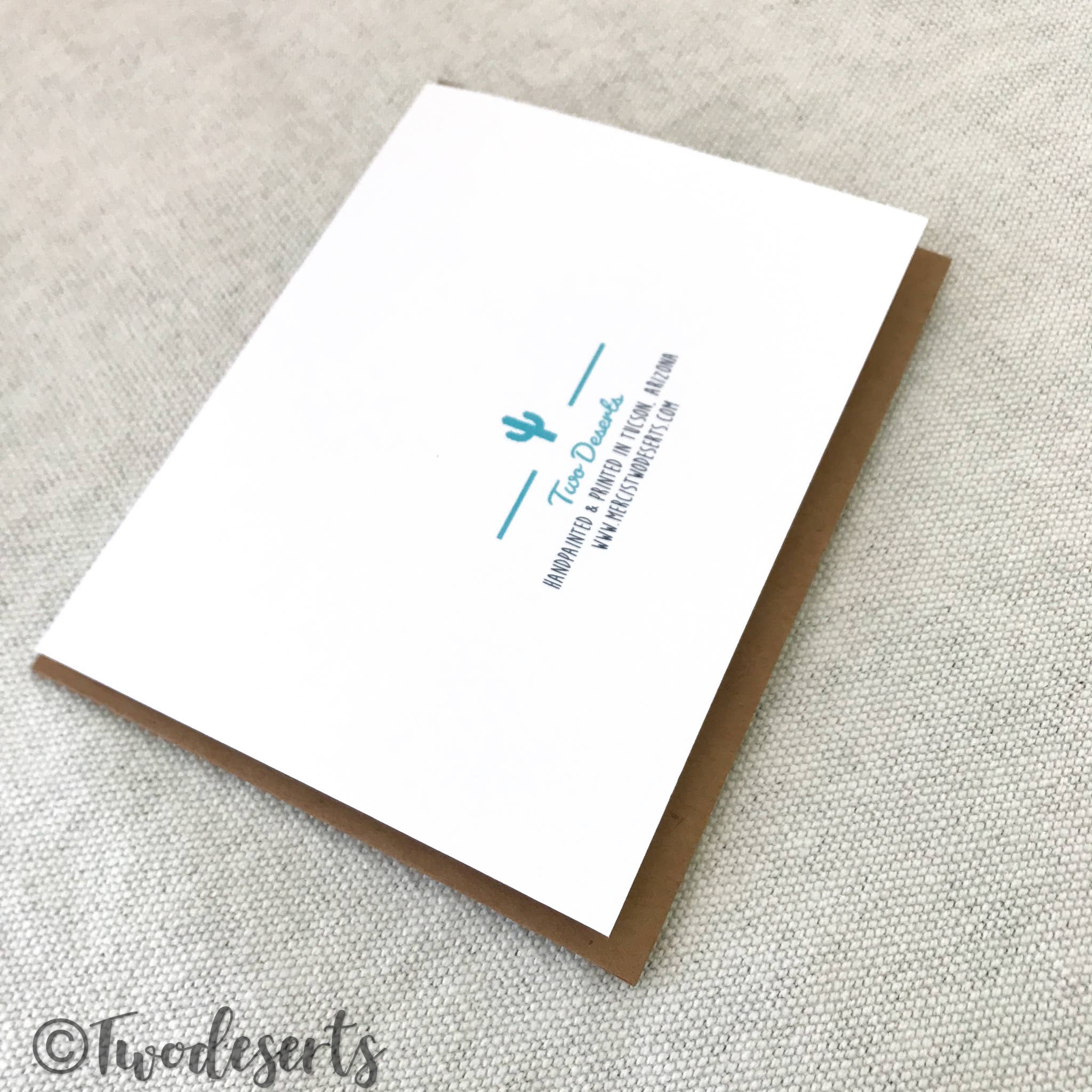 Two Deserts - Vente Carte de vœux classique - Carte de voeux Roadrunner - Intérieur vierge2