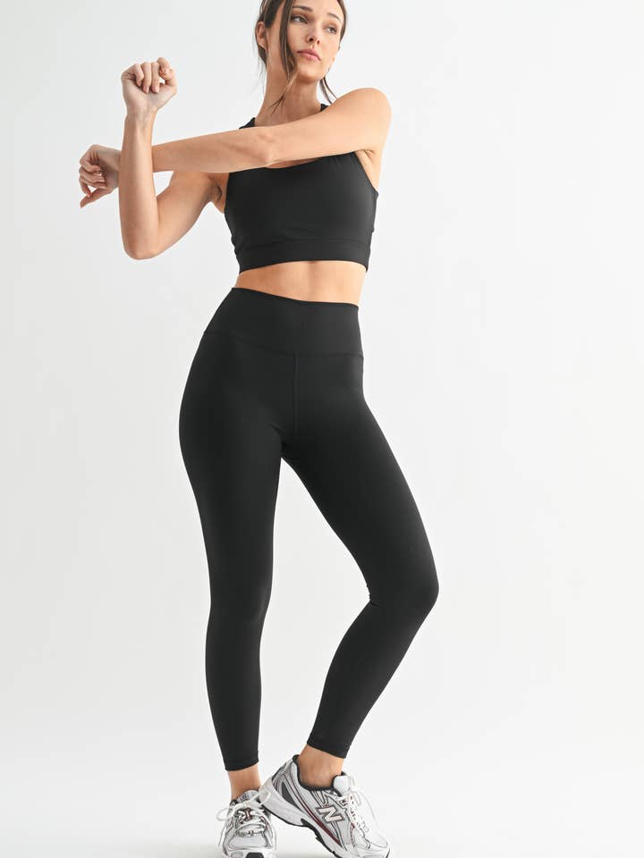 Mono B - Wholesale Athletic/lounge leggings – Women's - Newport FlexForm Foldover High-Waisted Leggings10