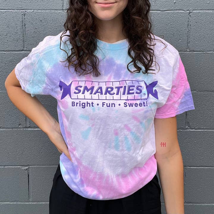 Tie Dye Smarties® • Bright • FUN Unisex Tie-Dye Tee for wholesale on Faire