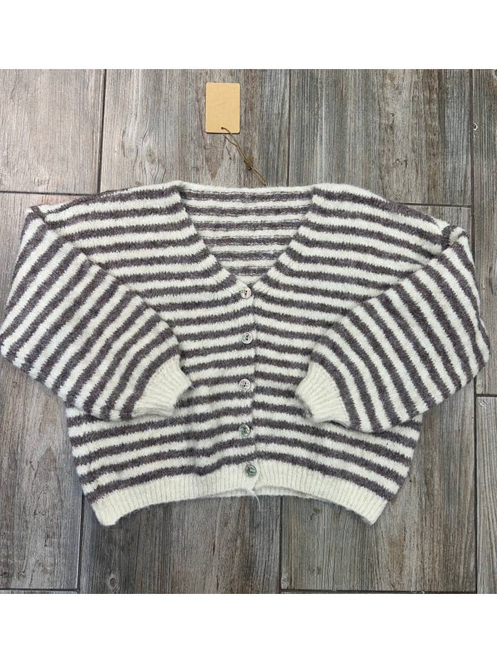 LÉA & LUC - Wholesale Cardigan - Women's - Striped cardigan REF. 5106231