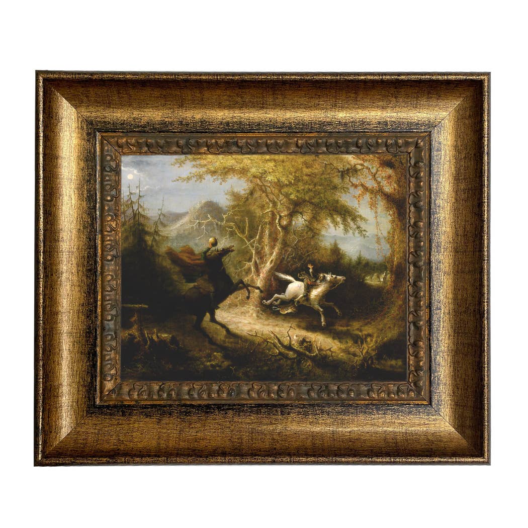 Madison Bay Co. - Historical Home Decor Reproductions - Wholesale Schilderen/Tekenen - Schilderijafdruk van de Ruiter zonder Hoofd die Ichabod Crane Achtervolgt63