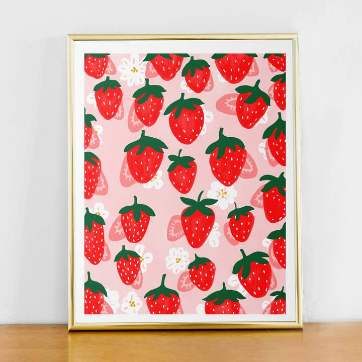 Strawberry fields - Art print for wholesale by Projet Spécial