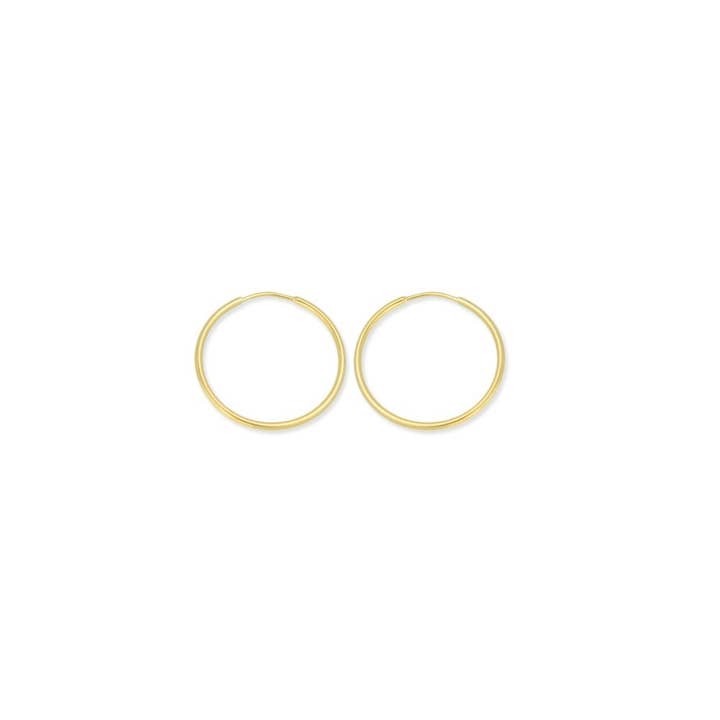 GoldFi - Wholesale Hoop Earrings - 18k Gold Filled Endless Hoop Earrings Gold Hoops 20mm, 30mm,