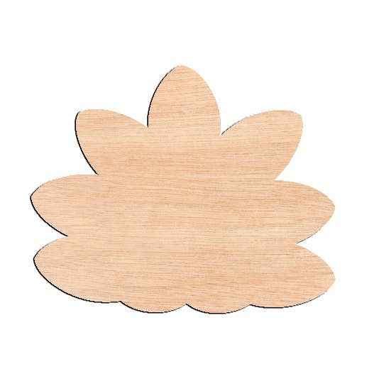 Turkey with Football - Raw Wood Cutout for wholesale by Ortmann Woodcraft