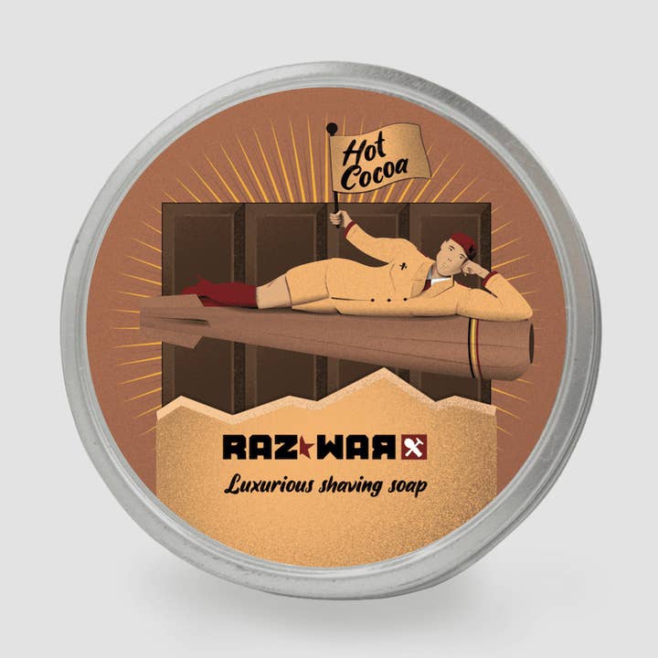 Handmade and organic shaving soap — Hot Cocoa for wholesale by Raz*War
