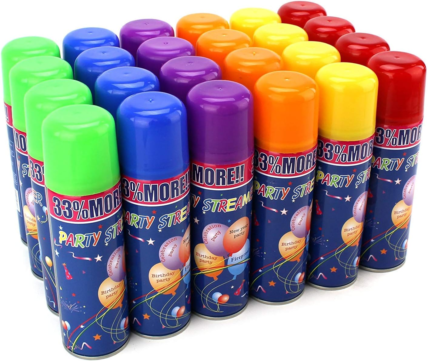 AJ TOYS & GAMES - Wholesale Party Favor - Fun Party String Streamer Spray In A Can 3 oz per bottle8