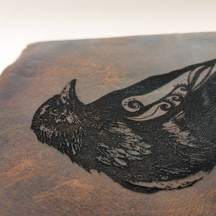 Lyoncraft - Wholesale Journal/Diary - Raven Leather Journal With Cord, Blank Unlined Paper Book