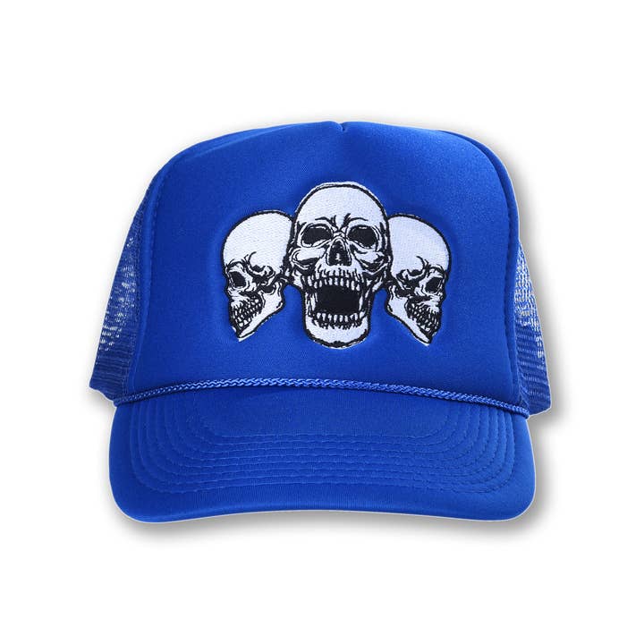 Dropout New York – Engroshandel Trucker hat - Unisex – 3 Skulls Trucker Hat1