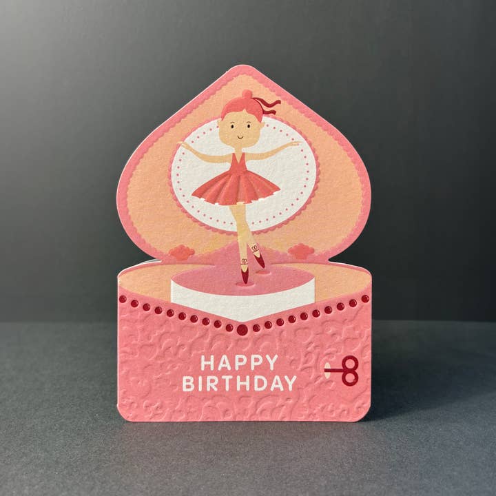 Musical Box Ballet Dancer (birthday) Card for wholesale by Heyyy Ltd