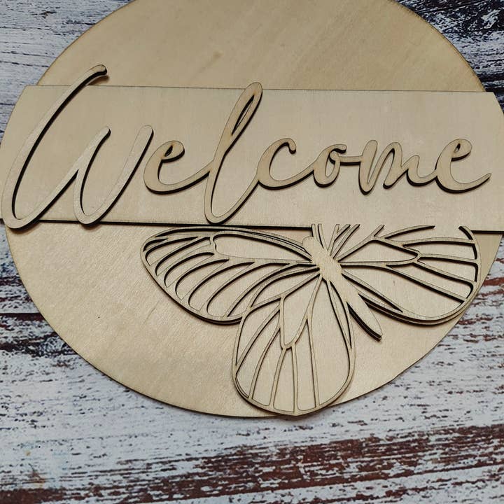 Wood Sign DIY Paintable Round Sign, Paintable for Crafting for wholesale by LeafBloomStudio