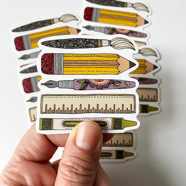 Konstnärsverktyg Vinylklistermärkesset för wholesale av Valentina Harper