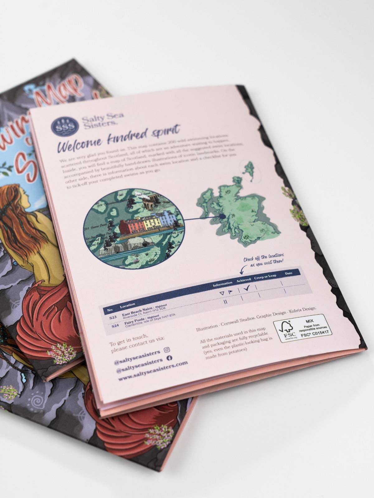 Salty Sisters - Wholesale Travel Book - Swim Map of Scotland1