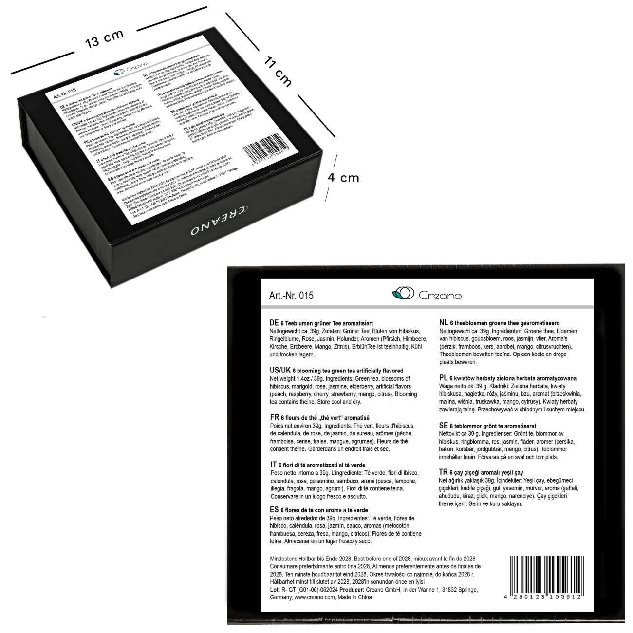 Creano - Wholesale Tea Bags - magnetic box 6 blooming tea green tea7