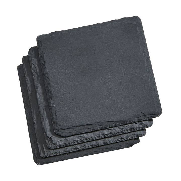 Set Of 4 Slate Coasters 4" Square and other Purchase Wholesale slate. Free Returns & Net 60 Terms on Faire trending on Faire.