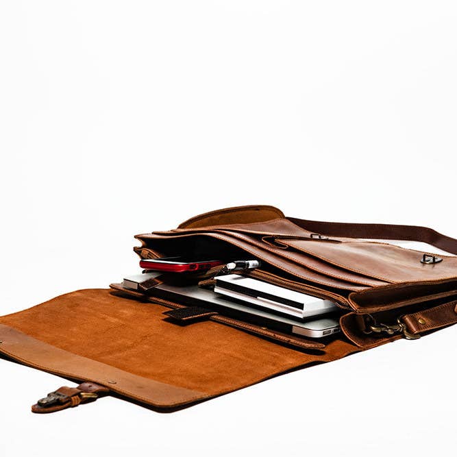 Hides - Wholesale Briefcase - Unisex - Thomas Leather Briefcase