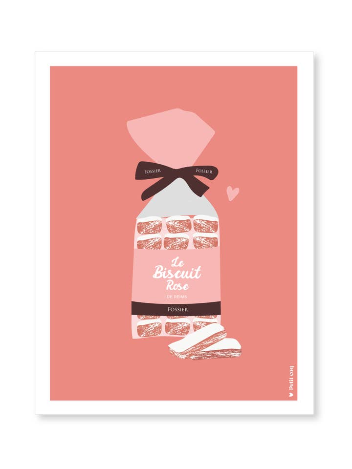 Póster de galletas rosas Fossier para venta al por mayor de Petit Coq