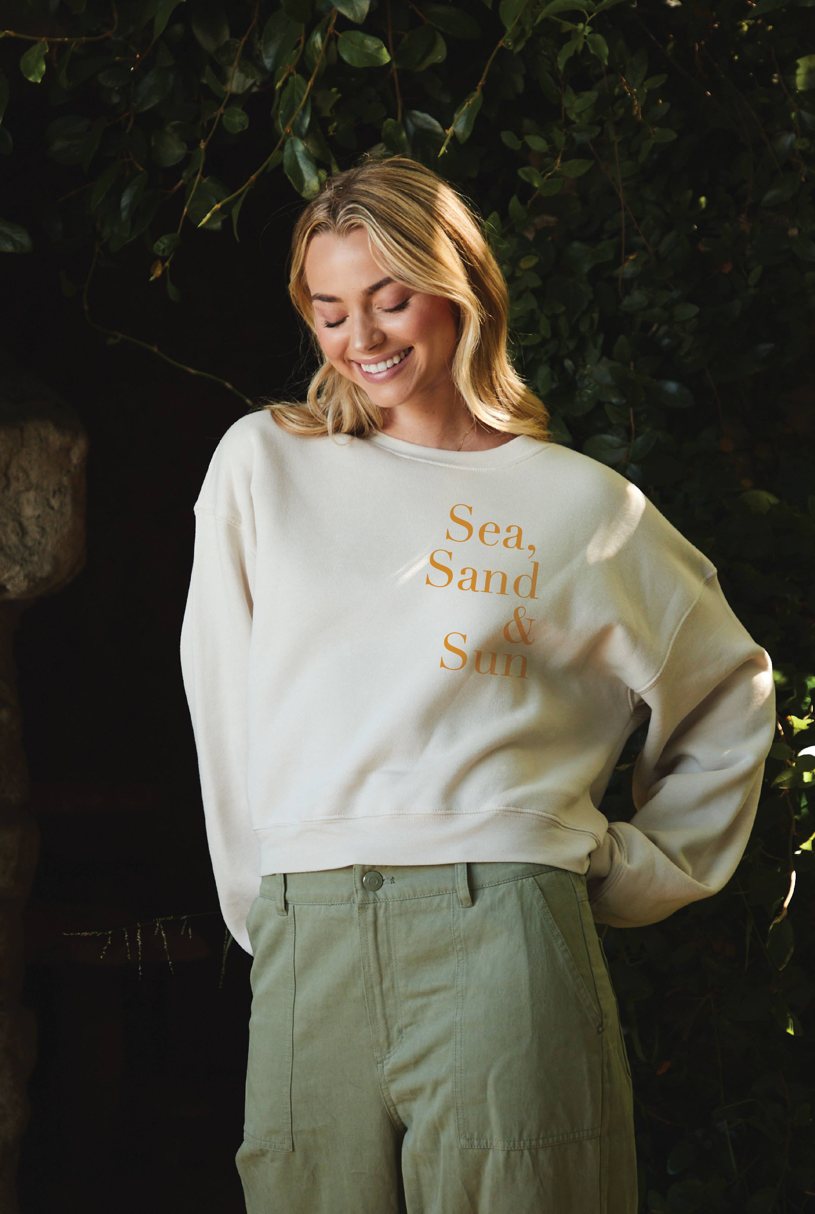 OAT COLLECTIVE - Wholesale Graphic Sweatshirt - Women's - SEA,SAND AND SUN Mid Graphic Sweatshirt8