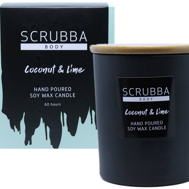 Vela de soja natural de coco y lima para venta al por mayor de Scrubba Body