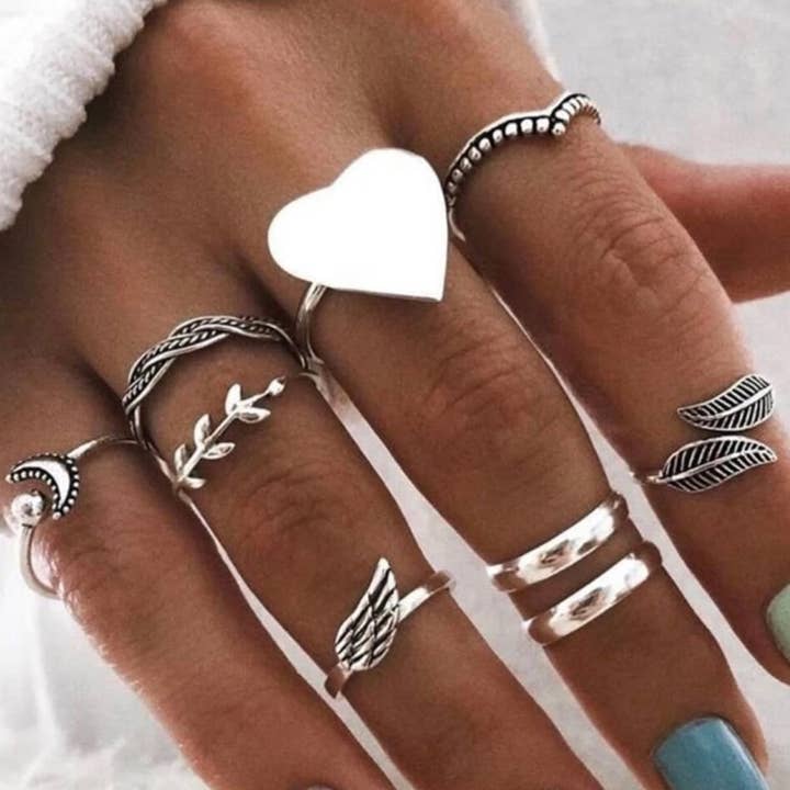 Harper & Barlow - Wholesale Band/Stacked Ring - Super cute stackable rings pack of 9
