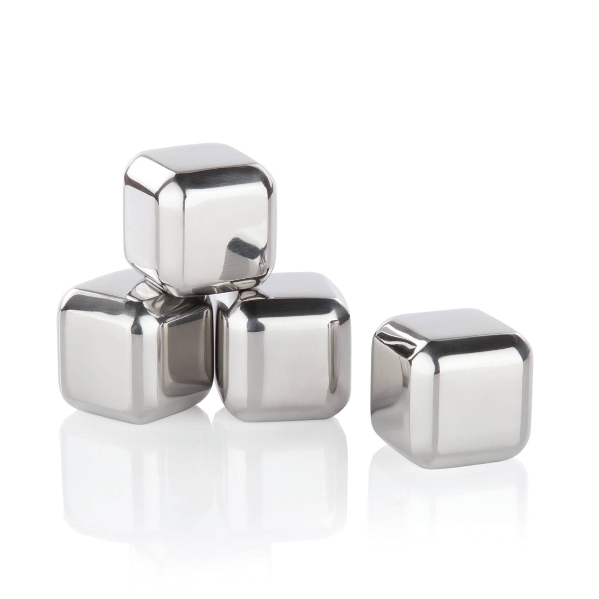 Innovine - Wholesale Drink Chilling Cubes - Stainless Steel Ice Cubes Set of 4