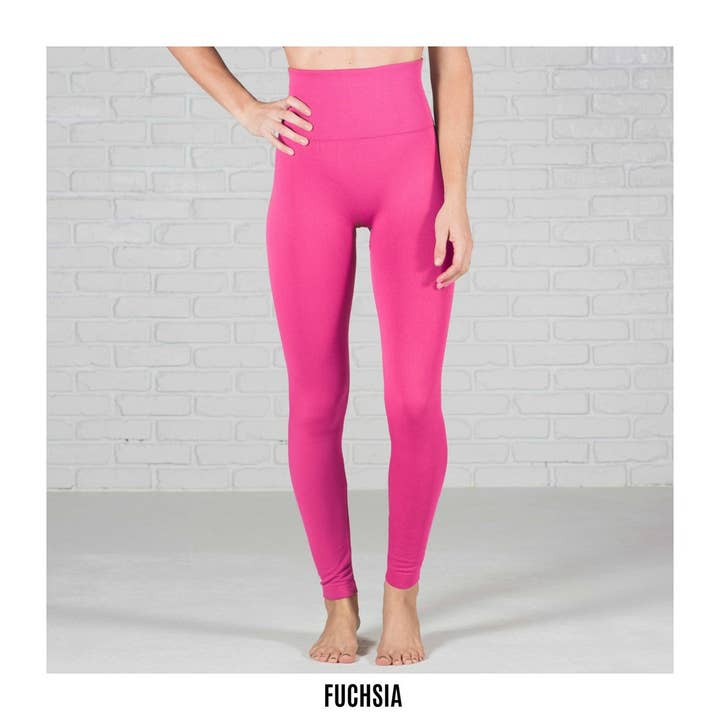 Truly Contagious – wholesale Sport-/loungeleggings – Dam – Tummy Control Fleecefodrade leggings | Curvy Added (TX701)6