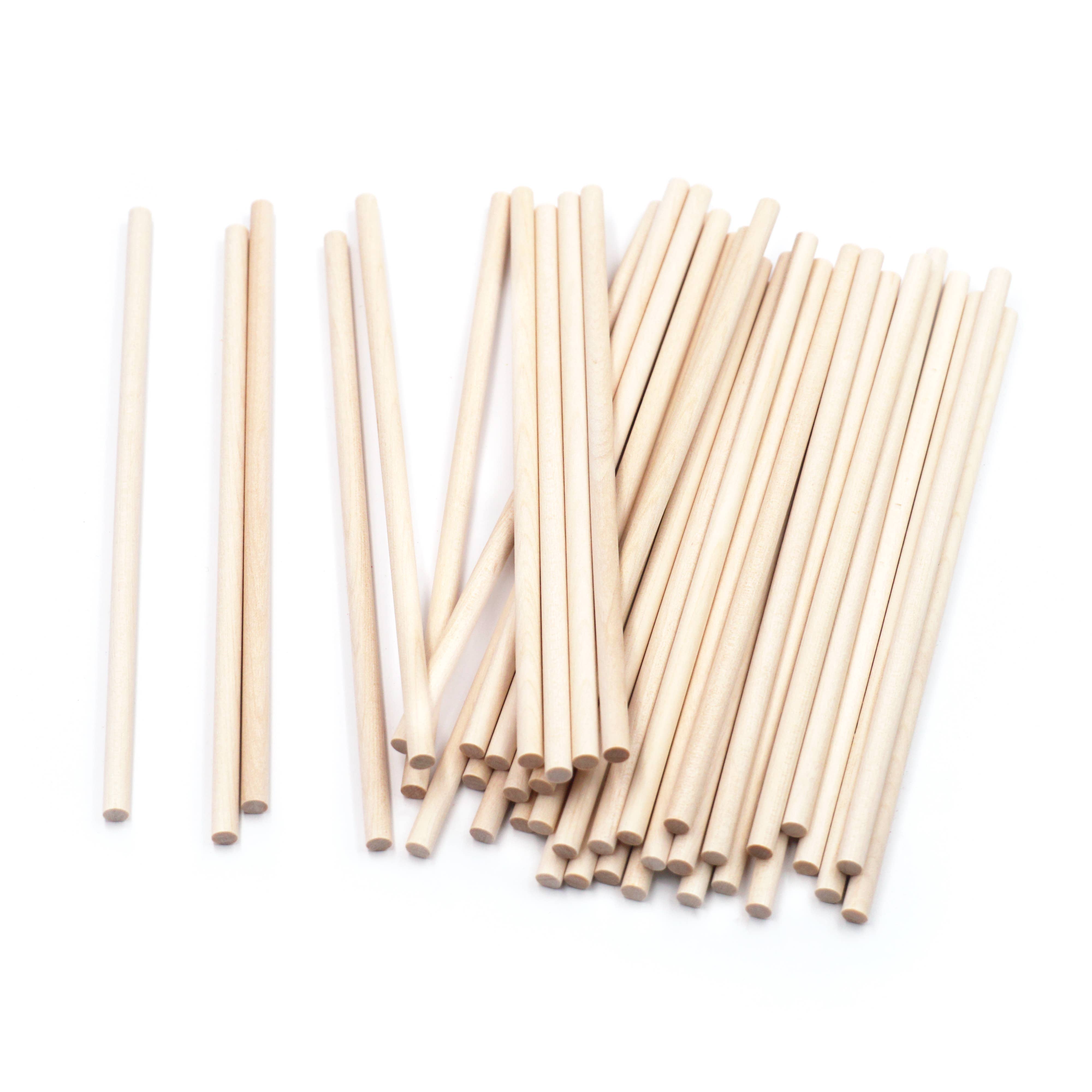 Angels Craft - Wholesale Craft Supplies - Round Wooden Dowel, 5mm x 5.9in. 40-ct1