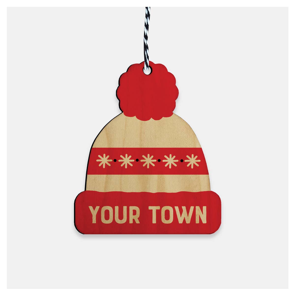 Rock Scissor Paper – wholesale Ornament – Holiday Beanie Personalized Wood Ornament, name drop design1