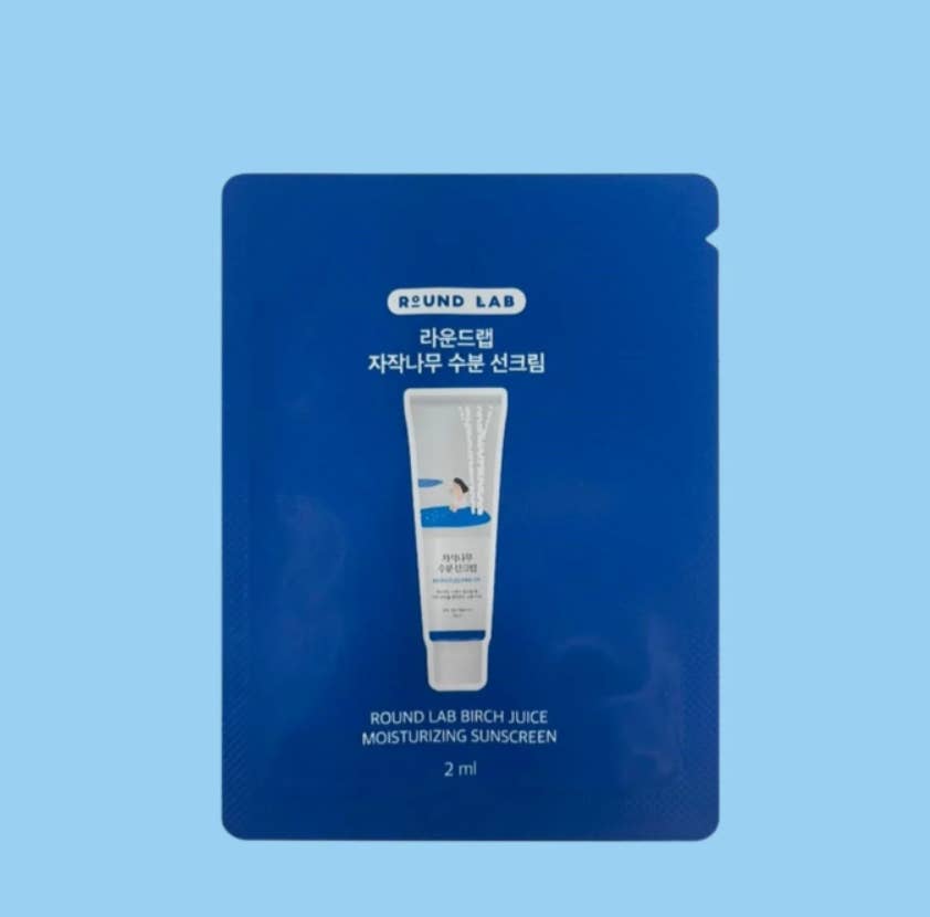 Best Beauty Group - Wholesale Sunscreen - ROUND LAB Birch Moisturizing Sunscreen SPF 50 Sample Pouch