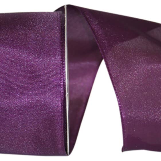 Rhapsody Taffetas Wired Edge, prune, 1 1/2 po, 25 mètres pour la vente par RELIANT RIBBON