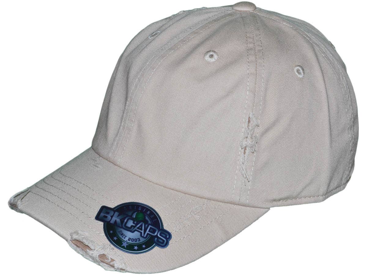 Buck Wholesale - Vendita all'ingrosso Cappellino da baseball - Unisex - Cappello vintage da papà, in cotone di alta qualità, a basso profilo, strappato2