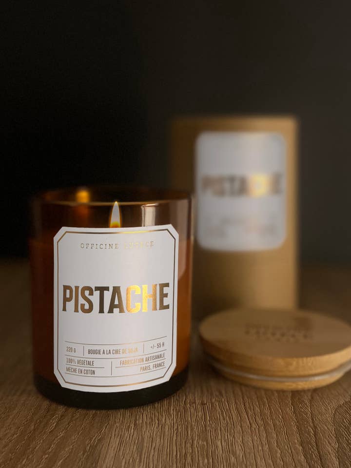 Duftlys Pistacie - 220g for engroshandel hos Officine Lutèce